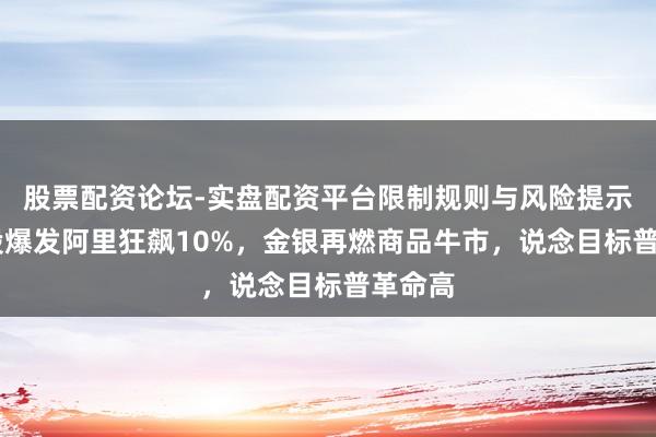 股票配资论坛-实盘配资平台限制规则与风险提示 中概股爆发阿里狂飙10%，金银再燃商品牛市，说念目标普革命高